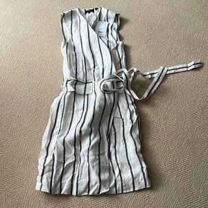 NWT theory wrap around linen dress